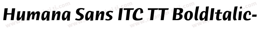 Humana Sans ITC TT BoldItalic字体转换